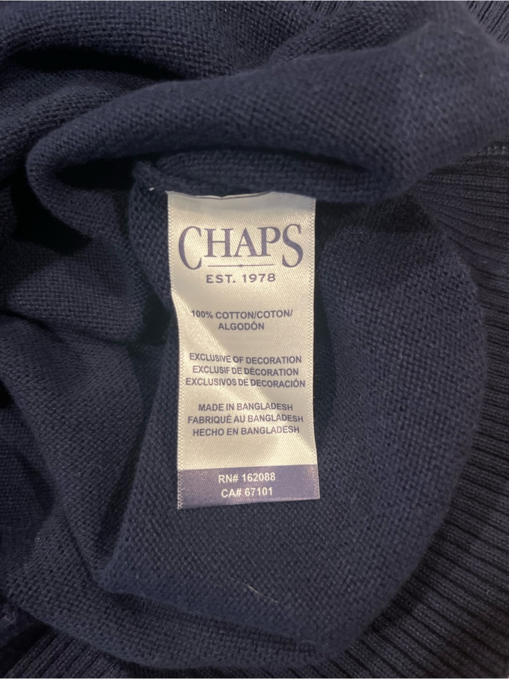 NWT Chaps Navy Sweater with Golden Dog Graphic and Red Hat - Picture 8 of 9